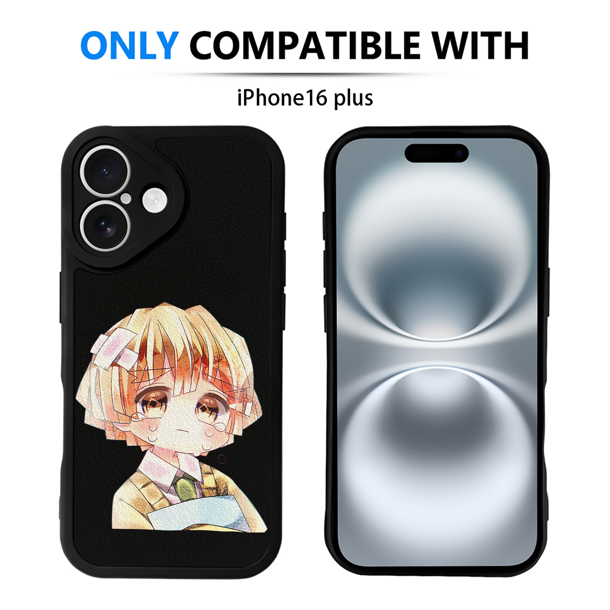 （画像用） 鬼滅の刃（きめつのやいば）我妻 善逸／あがつま ぜんいつ Agatsuma Zenitsu 【iPhone 16シリーズ対応】シリコンスマホケース（レザー調） 材質：シリコン